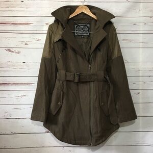 Blanc Noir Khaki Utility Jacket with Belt